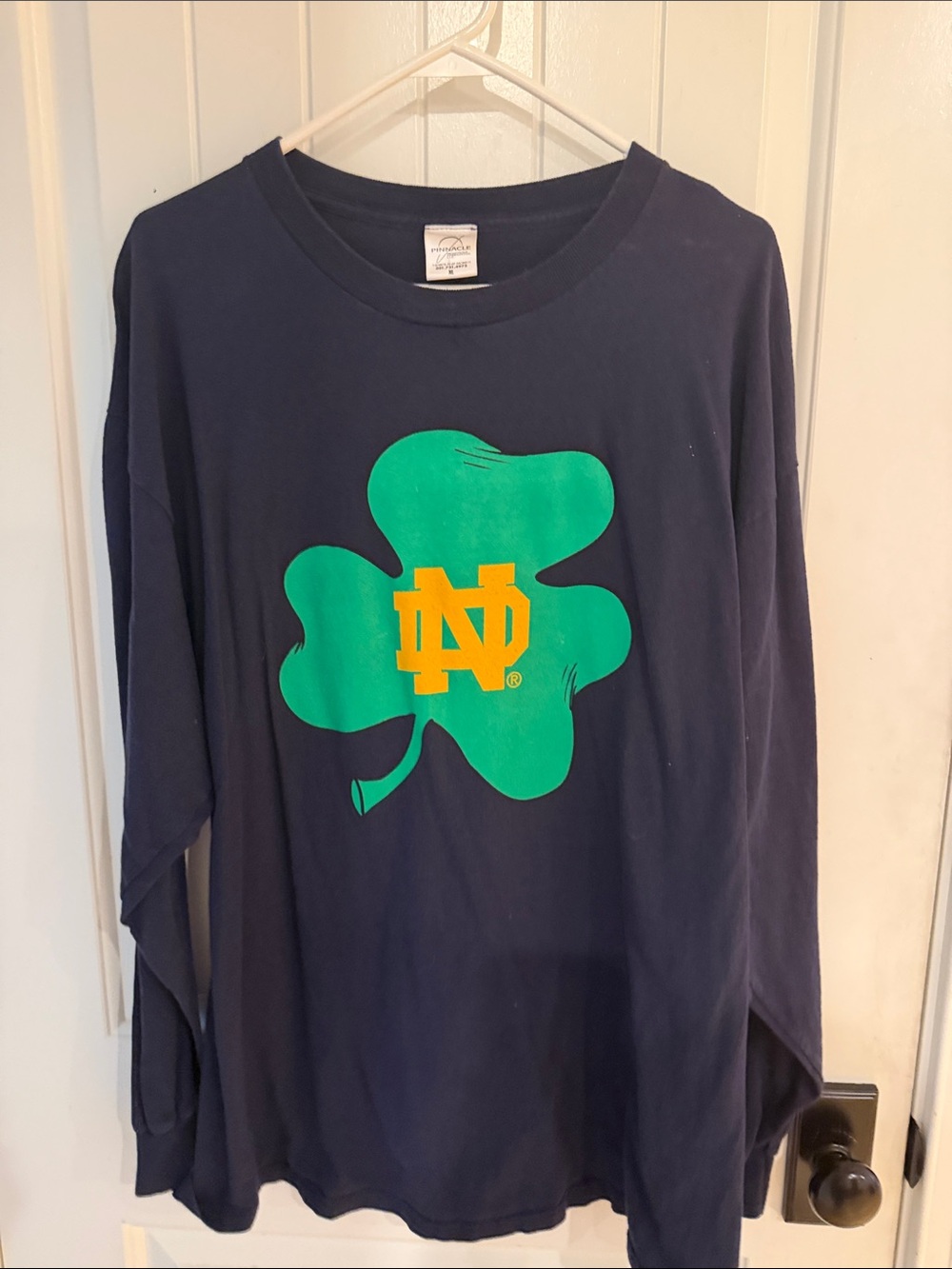 Pinnacle Navy Notre Dame Fighting Irish Long Sleeve    T Shirt Size XL